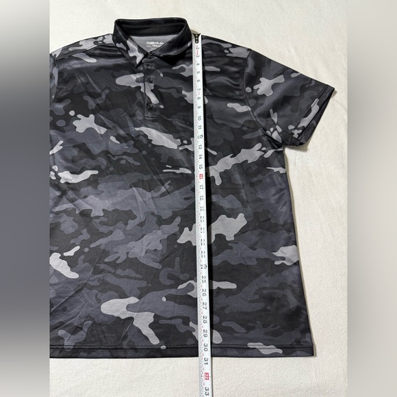Reebok Mens 2XL Black Camo Short Sleeve Golf‎ Polo Shirt - Picture 2 of 7